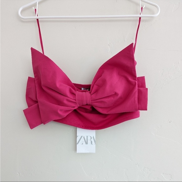 ZARA Bow Crop Top - Picture 4 of 10